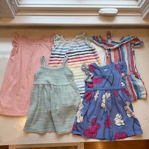 LOT 12-18 month baby girl dresses Tea, Primary, Cat & Jack spring summer toddler